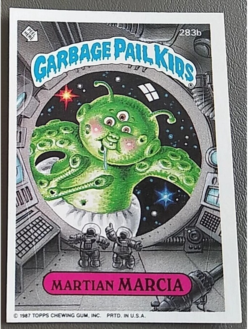 1987 TOPPS GARBAGE PAIL KIDS 283B MARTIAN MARCIA